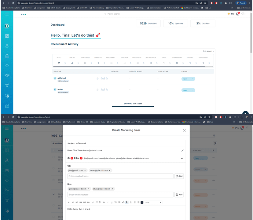 Athena CRM & Plac-D Web App